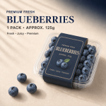 Premium Fresh Blueberries 125g | Plump, Juicy & Naturally Sweet